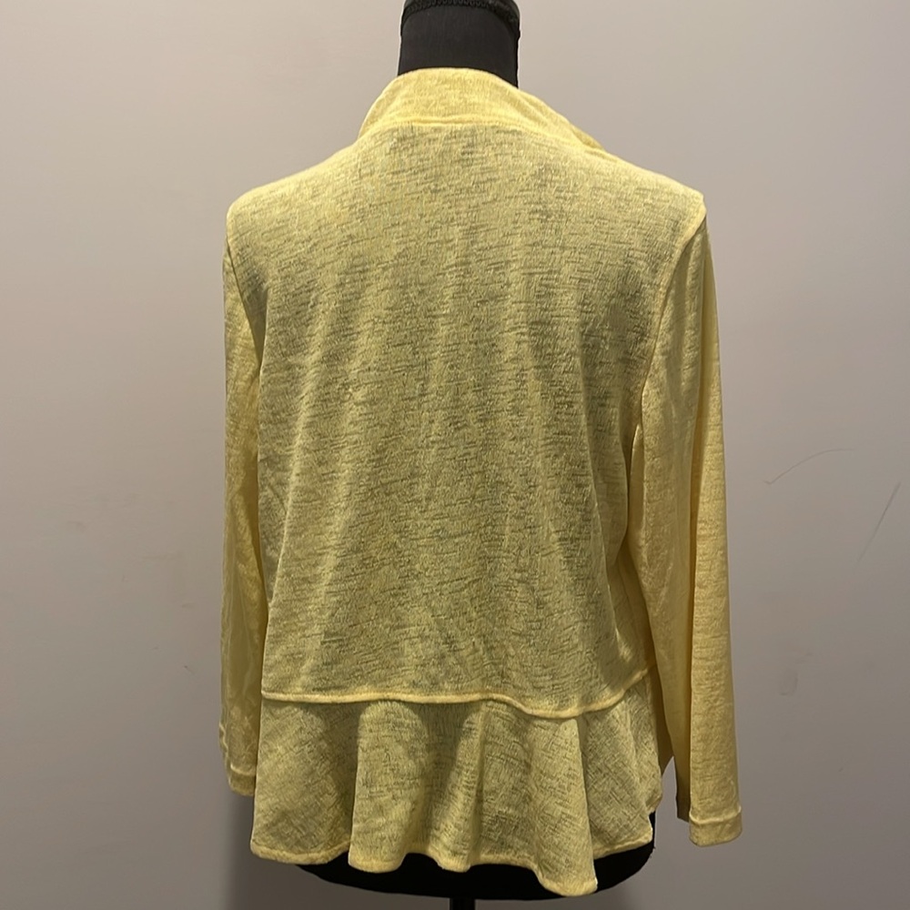 Glamour Shrug Sweater Size L Yellow Summer Knit - Picture 5 of 8